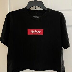 Used Black and red ‘Hefner’ crop top